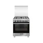 Glem Gas Cucina a Gas SA765MI6 Acciaio Inox 70X60 con Forno Ventilato