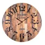 Lowell Justaminute 21499 orologio da parete e da tavolo Orologio al quarzo Rotondo Marrone, Legno