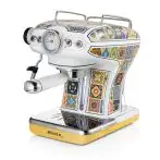 Ariete 1389 Positano Macchina da caffè, 850W, Compatibile con caffè macinato o con cialde ESE Filtro ½ tazze, Cappuccinatore