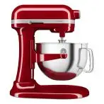 KitchenAid 5KSM60SPXEER Sbattitore con base 375 W Grigio, Rosso, Acciaio inox