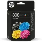 HP Confezione da 2 Cartucce di Inchiostro Nero/Tricromia Originali 308
