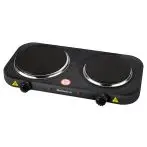Melchioni COOK 2 Nero, Acciaio inox Superficie piana Piastra sigillata 2 Fornello(i)
