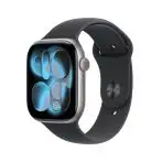 Apple Watch Series 11 GPS 46mm Smartwatch Cassa Alluminio Grigio Siderale con Sport Band Nero - M/L
