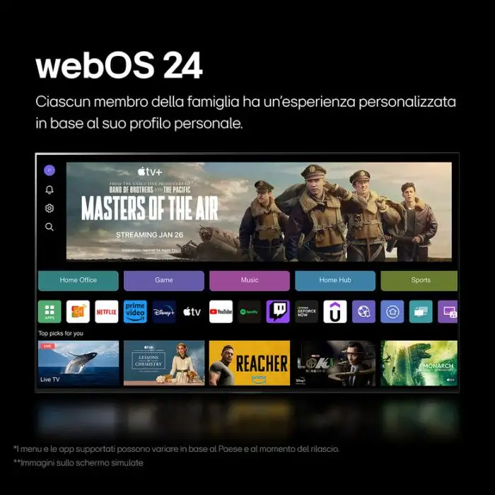 LG Oled42C44LA Televisione Smart TV 42 Pollici Oled Evo 4K Serie C4 Dolby Vision , 153459 , Immagine 5