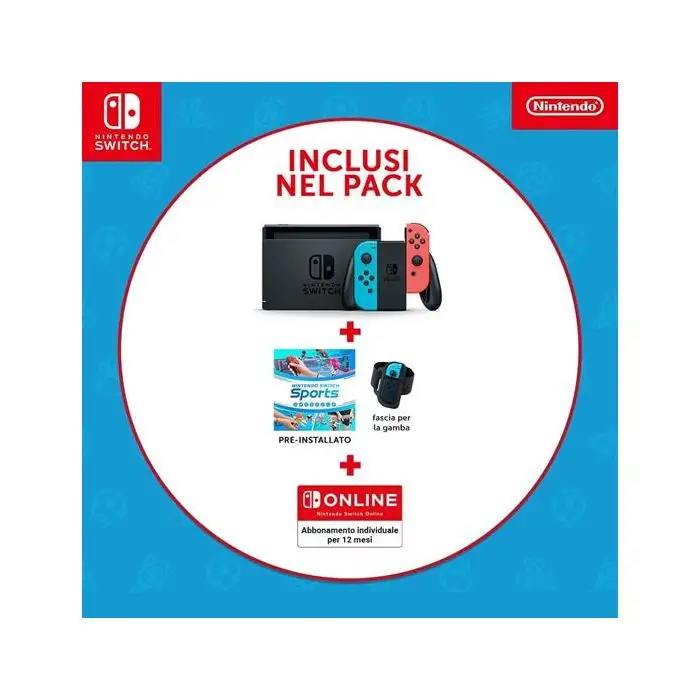 Nintendo Switch 1.1 Con Nintendo Switch Sports e 12 Mesi NSO , 155440 , Immagine 2