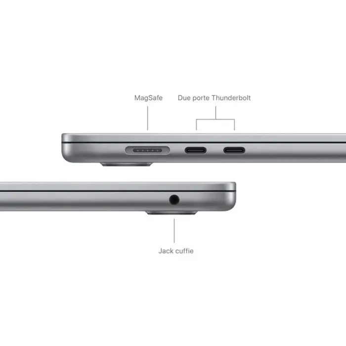 Apple MacBook Air 15&quot;: Chip M3 con CPU 8-core e GPU 10-core, 256GB SSD - Grigio siderale , 156456 , Immagine 7