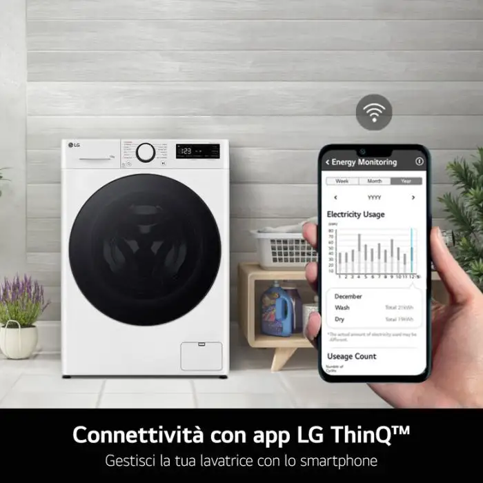 LG F4R9009TPWC Lavatrice 9kg AI DD, Classe A-40%, 1400 giri, TurboWash, Vapore , Lavatrici , 158863 , Immagine 7