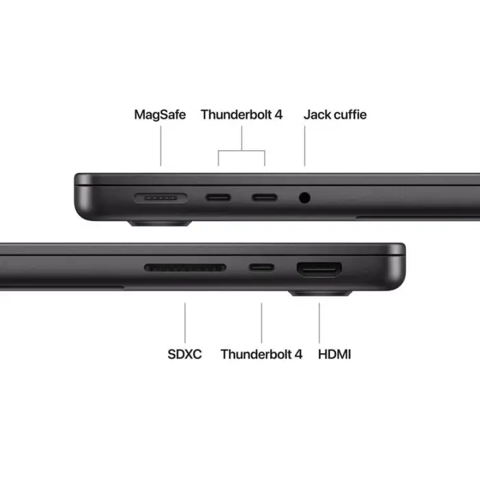 Apple MacBook Pro 14&quot;: Chip M4 con cpu 10 core e gpu 10 core, 1TB SSD - Nero siderale , 156468 , Immagine 7