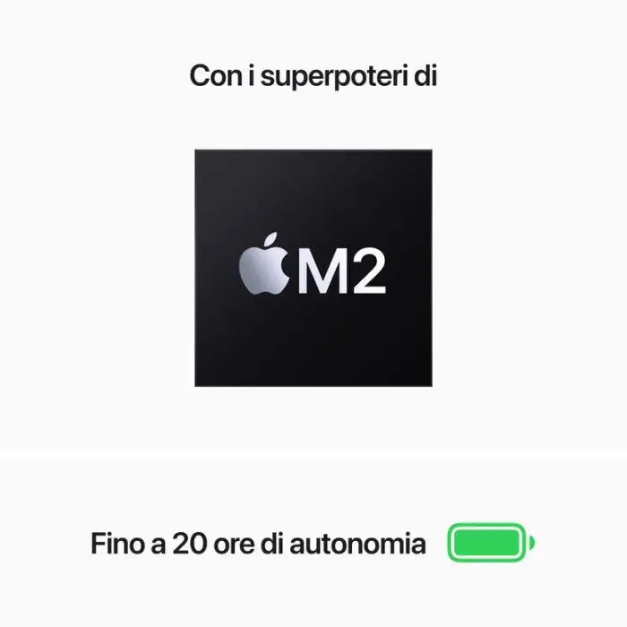 Apple MacBook Pro 13&quot; M2 8-core CPU 10-core GPU 256GB SSD - Argento , 142902 , Immagine 3
