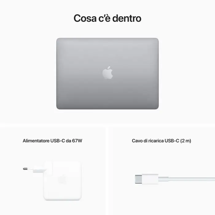Apple MacBook Pro 13&quot; M2 8-core CPU 10-core GPU 512GB SSD - Grigio siderale , 142413 , Immagine 9