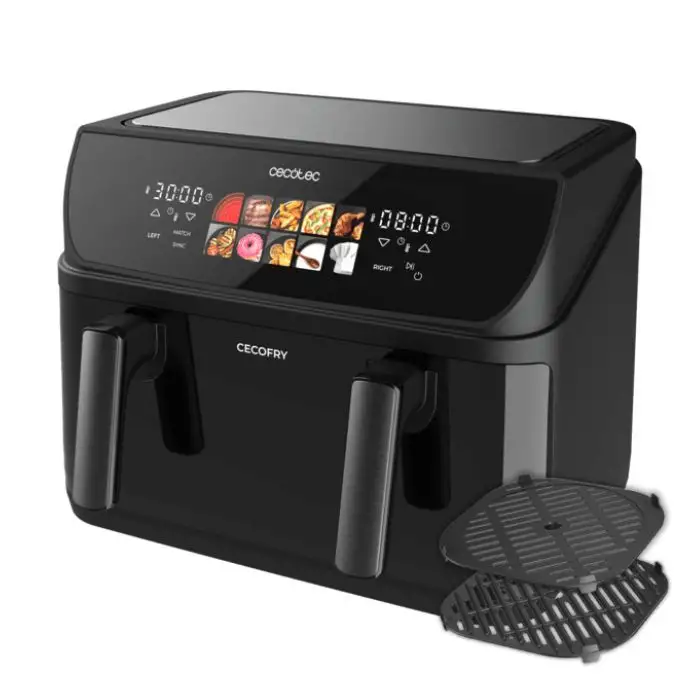 Cecotec Cecofry&amp;grill Duoheat 10000 Friggitrice Ad Aria Doppia Resistenza 10 Litri 2800 W Due Cestelli , 157007 , Immagine 4