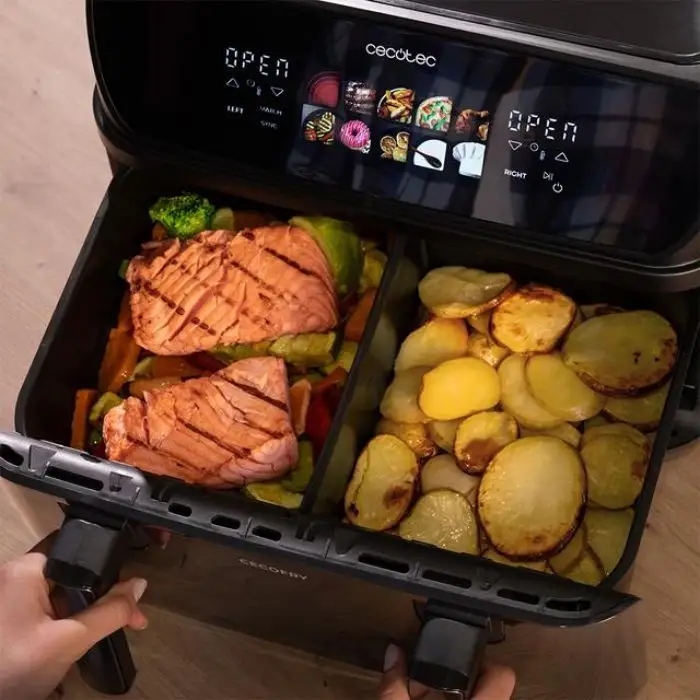Cecotec Cecofry&amp;grill Duoheat 10000 Friggitrice Ad Aria Doppia Resistenza 10 Litri 2800 W Due Cestelli , 157007 , Immagine 6