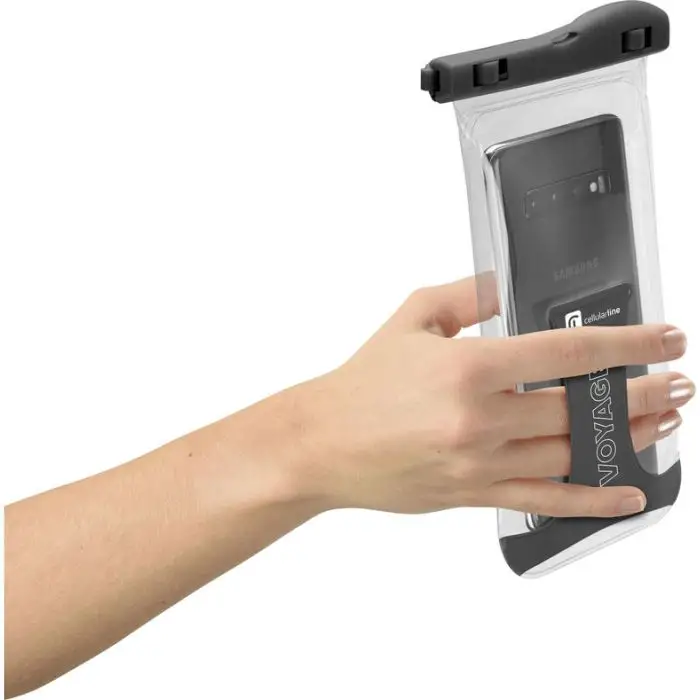 Cellularline Voyager - Universale Custodia Impermeabile per Smartphone Nero , 140864 , Immagine 2