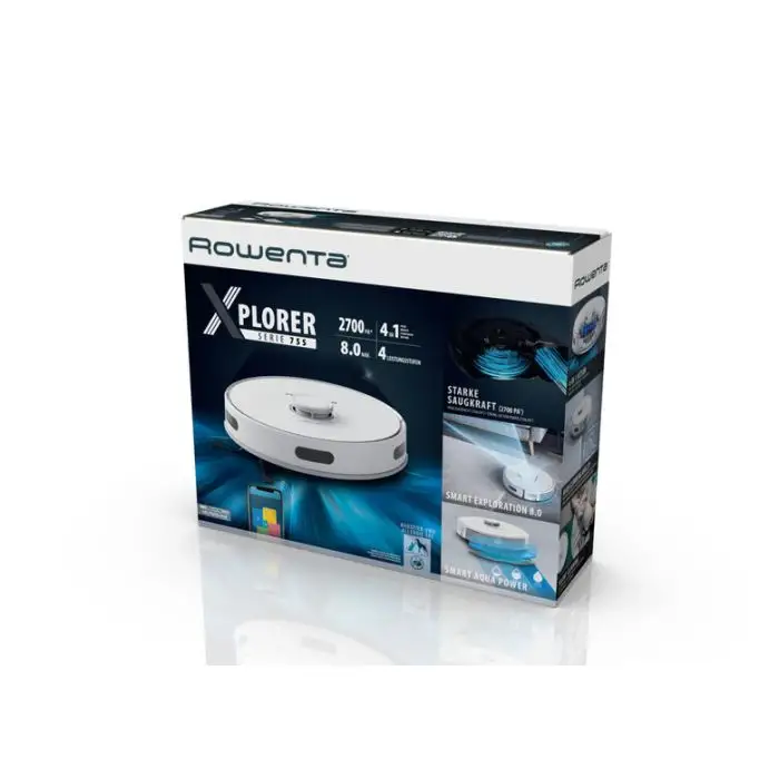 Rowenta X-Plorer RR8577WH Aspirapolvere Robot Senza sacchetto Bianco , 147457 , Immagine 13