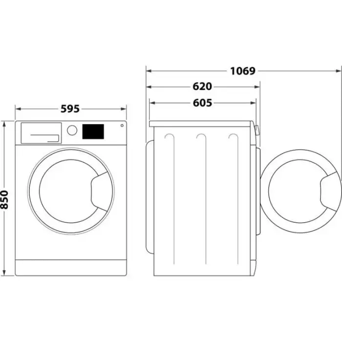 Indesit BWE 101486X WS IT lavatrice Caricamento frontale 10 kg 1400 Giri/min Bianco , 150308 , Immagine 13