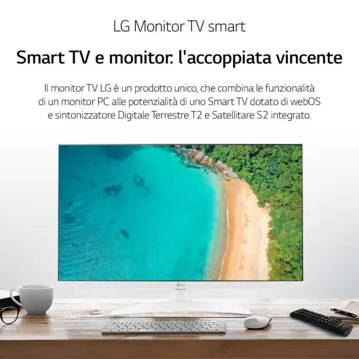 LG 27TQ615S Televisione Smart TV 27 Pollici Led Full Hd Web-Os Bianco , 153170 , Immagine 9