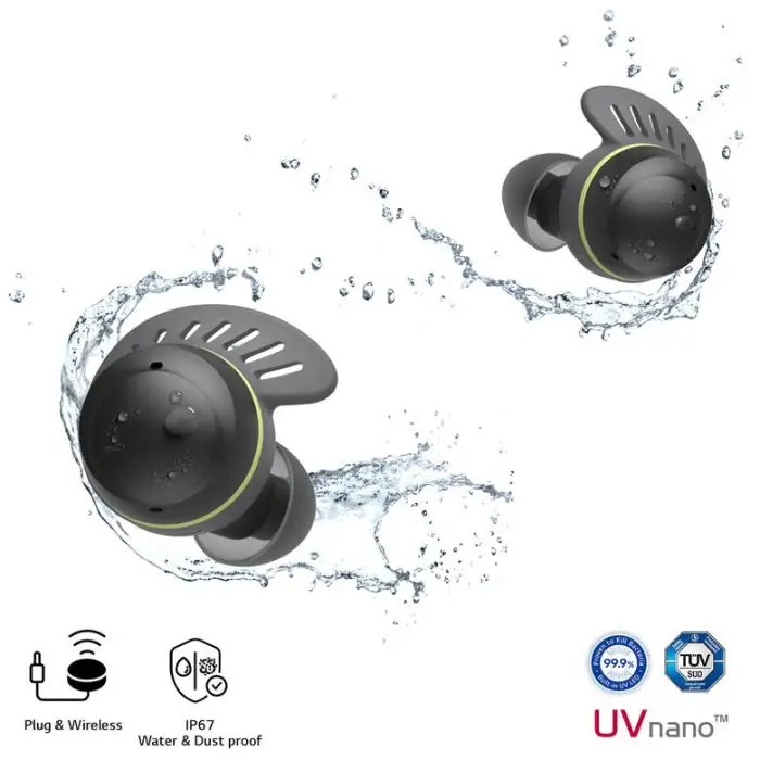 LG TONE Free TF8 Cuffie Bluetooth per lo sport, IP67, Plug &amp; Wireless , 150390 , Immagine 2