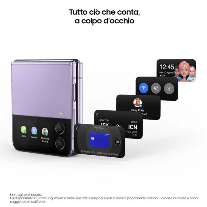 Samsung Galaxy Z Flip4 256GB Bora Purple RAM 8GB Display 1,9&quot; Super AMOLED/6,7&quot; Dynamic AMOLED 2X , 142897 , Immagine 12