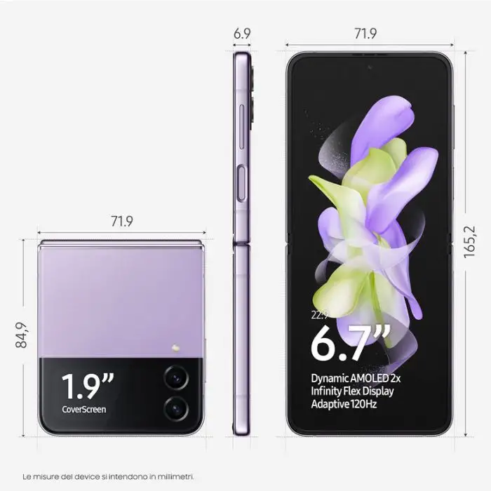 Samsung Galaxy Z Flip4 256GB Bora Purple RAM 8GB Display 1,9&quot; Super AMOLED/6,7&quot; Dynamic AMOLED 2X , 142897 , Immagine 11