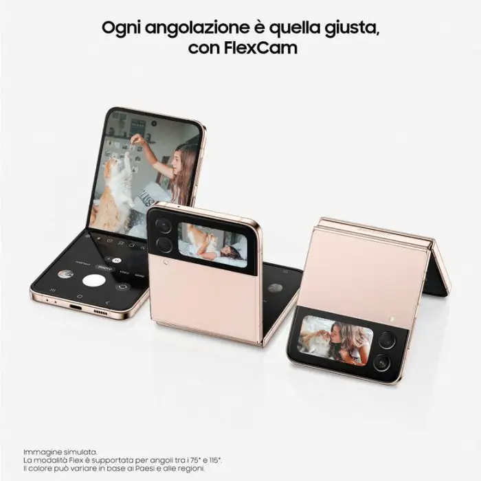 Samsung Galaxy Z Flip4 128GB Pink Gold RAM 8GB Display 1,9&quot; Super AMOLED/6,7&quot; Dynamic AMOLED 2X , 142895 , Immagine 13