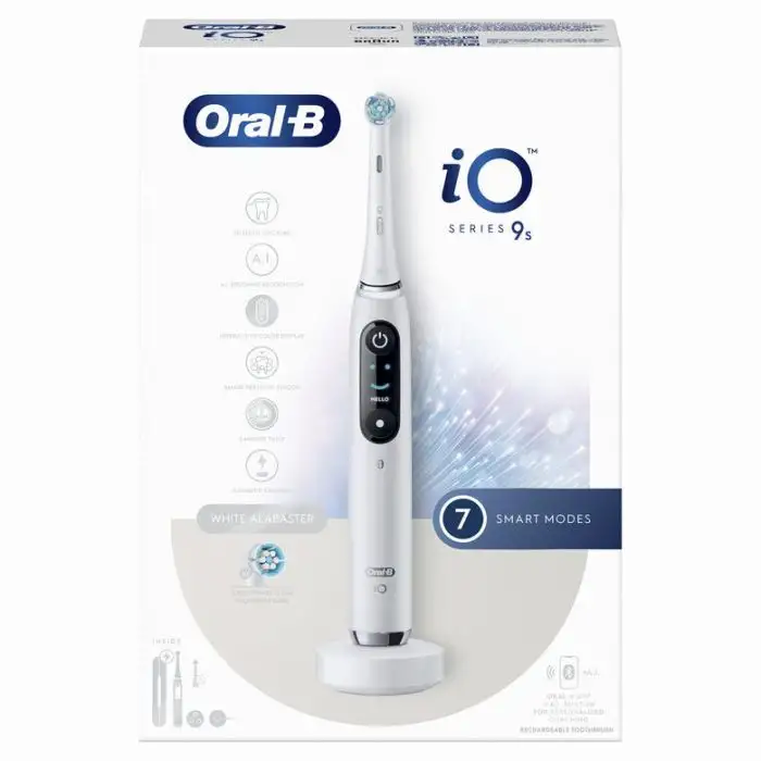 Oral-B iO Spazzolino Elettrico Ricaricabile 9S Bianco, 2 Testine, 1 Custodia Da Viaggio Ricaricabile , 145183 , Immagine 5