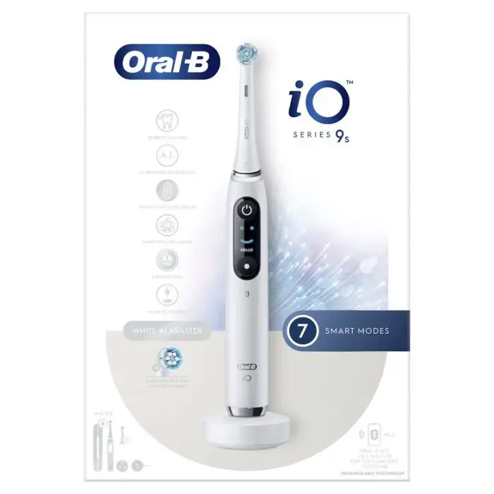 Oral-B iO Spazzolino Elettrico Ricaricabile 9S Bianco, 2 Testine, 1 Custodia Da Viaggio Ricaricabile , 145183 , Immagine 2