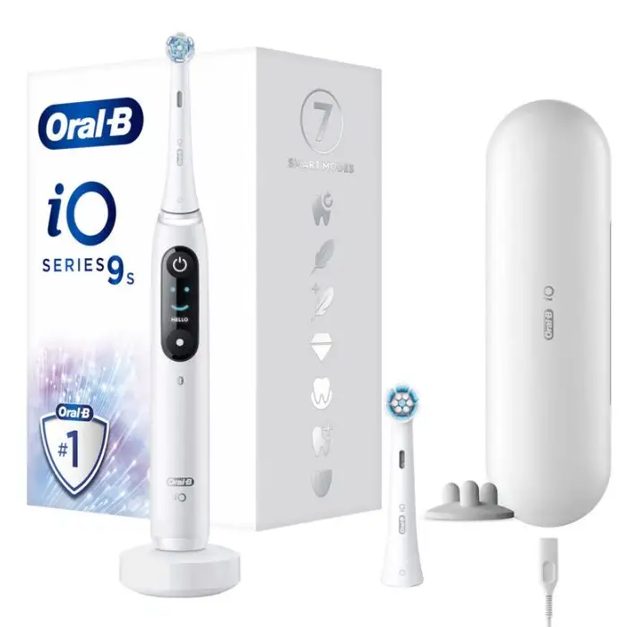 Oral-B iO Spazzolino Elettrico Ricaricabile 9S Bianco, 2 Testine, 1 Custodia Da Viaggio Ricaricabile , 145183 , Immagine 4