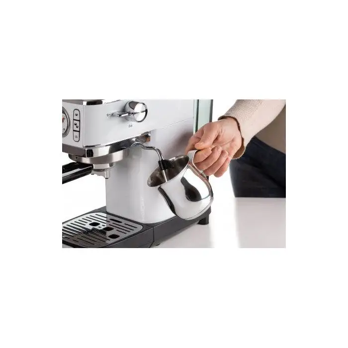Ariete 1381 Macchina da caffè con manometro, compatibile con caffè in polvere e cialde ESE, 1300 W, Capacità 1,1 L, 15 bar di pressione, Filtro 1 o 2 tazze, Dispositivo Cappuccino Bianco , 143685 , Immagine 6