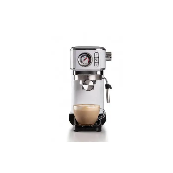 Ariete 1381 Macchina da caffè con manometro, compatibile con caffè in polvere e cialde ESE, 1300 W, Capacità 1,1 L, 15 bar di pressione, Filtro 1 o 2 tazze, Dispositivo Cappuccino Bianco , 143685 , Immagine 3