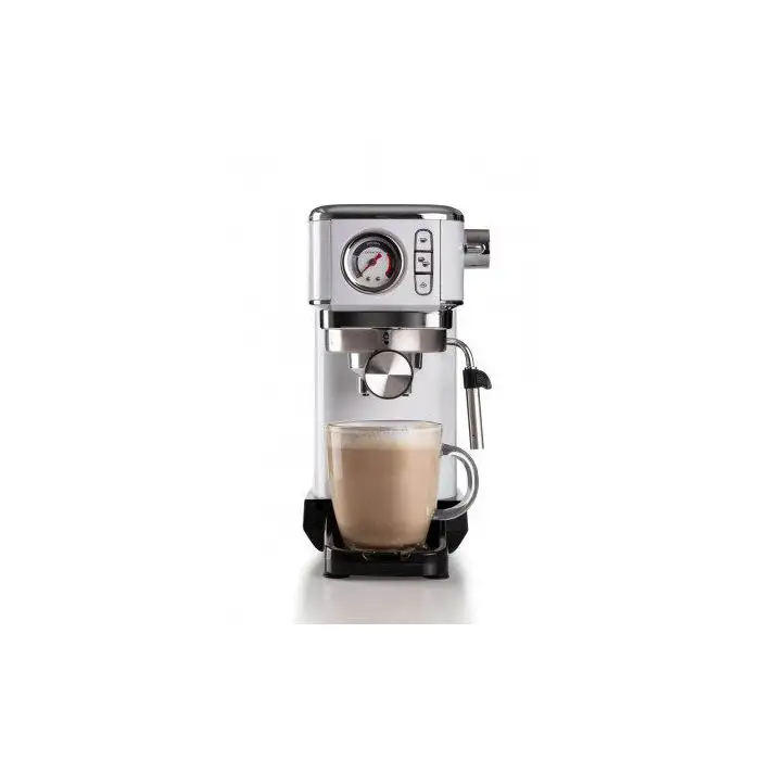 Ariete 1381 Macchina da caffè con manometro, compatibile con caffè in polvere e cialde ESE, 1300 W, Capacità 1,1 L, 15 bar di pressione, Filtro 1 o 2 tazze, Dispositivo Cappuccino Bianco , 143685 , Immagine 4