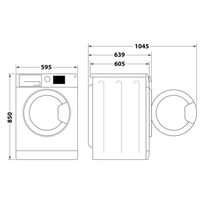 Hotpoint NDB 10736 WA IT lavasciuga Libera installazione Caricamento frontale Bianco D , 146581 , Immagine 13
