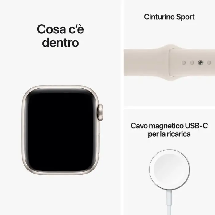 Apple Watch SE GPS 40mm Cassa in Alluminio color Galassia con Cinturino Sport Band Galassia - Regular , 143536 , Immagine 8