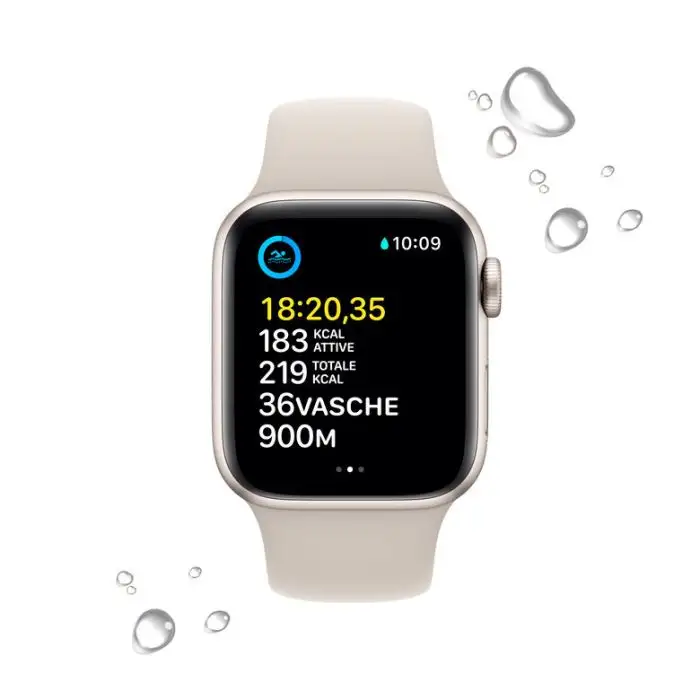 Apple Watch SE GPS 40mm Cassa in Alluminio color Galassia con Cinturino Sport Band Galassia - Regular , 143536 , Immagine 4