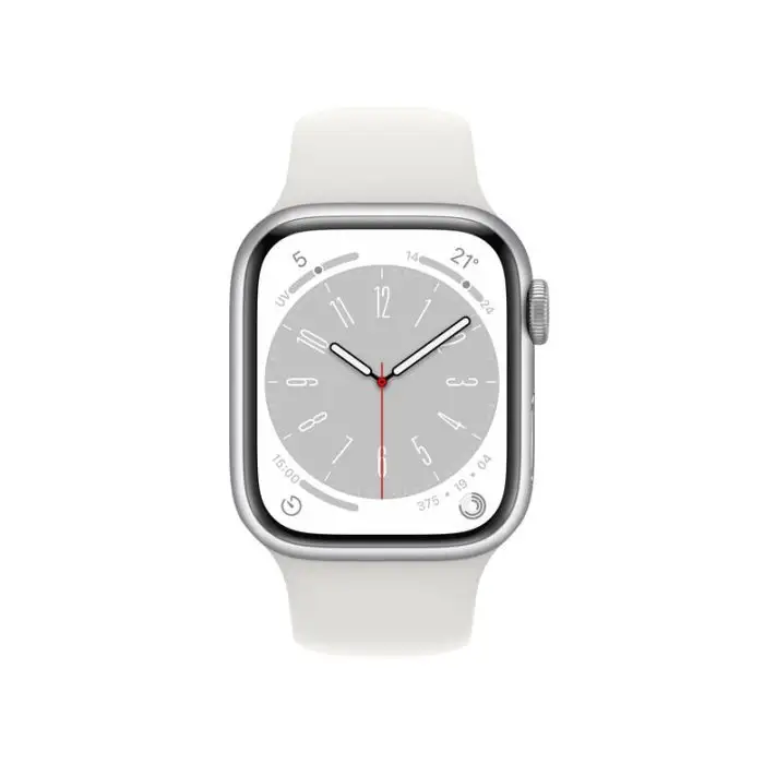 Apple Watch Series 8 GPS + Cellular 41mm Cassa in Alluminio color Argento con Cinturino Sport Band Bianco - Regular , 143717 , Immagine 2