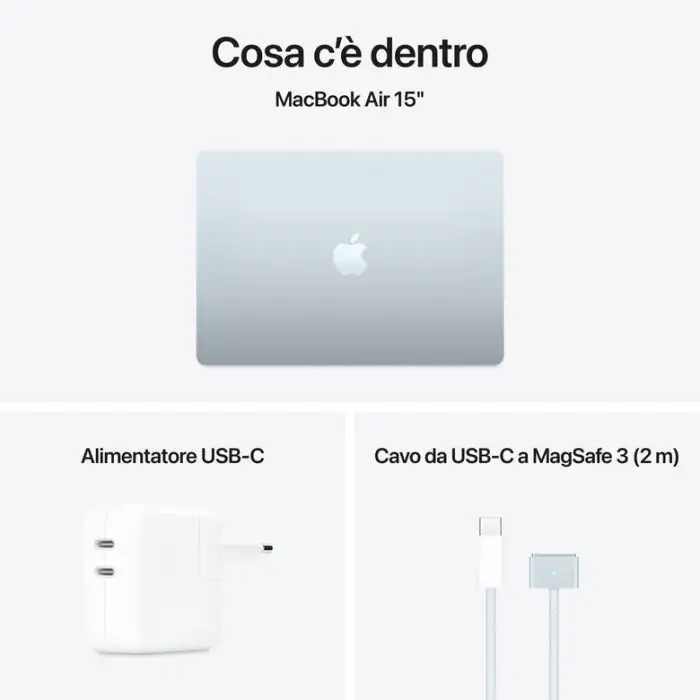 Apple MacBook Air 15&#039;&#039; M4 chip 10-core CPU 10-core GPU, 16GB, 512GB SSD - Celeste , 158331 , Immagine 11