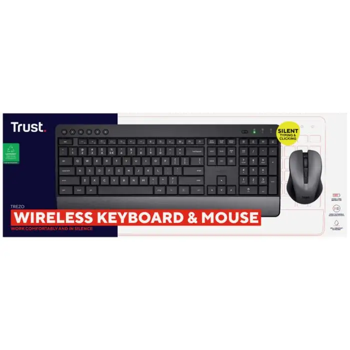 Trust Trezo tastiera Mouse incluso RF Wireless QWERTY Italiano Nero in  Offerta Online