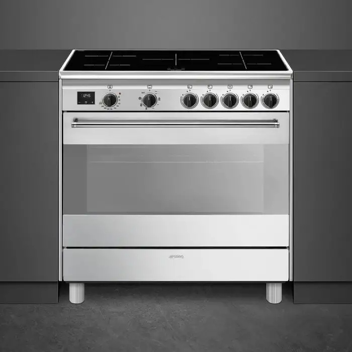 Smeg Concert BG91IX2 cucina Cucina freestanding Piano cottura a induzione Stainless steel A , 142419 , Immagine 2