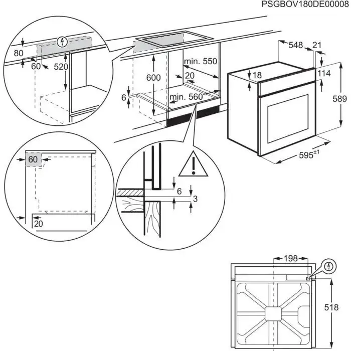 Electrolux EOF4P46X 72 L 2990 W Forno a Incasso  A+ Acciaio inossidabile , 143774 , Immagine 7