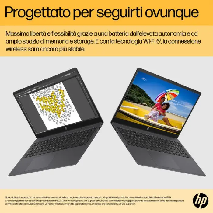 HP 15-fc0041nl AMD Ryzen™ 5 7520U Computer portatile 39,6 cm (15.6&quot;) Full HD 8 GB LPDDR5-SDRAM 256 GB SSD Wi-Fi 6 (802.11ax) Windows 11 Home Grigio , 152315 , Immagine 10