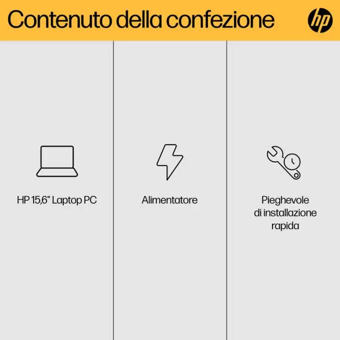 HP 15-fc0041nl AMD Ryzen™ 5 7520U Computer portatile 39,6 cm (15.6&quot;) Full HD 8 GB LPDDR5-SDRAM 256 GB SSD Wi-Fi 6 (802.11ax) Windows 11 Home Grigio , 152315 , Immagine 16