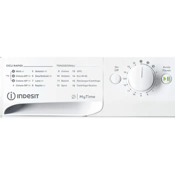 Indesit MTWC 71296 W IT lavatrice Caricamento frontale 7 kg 1200 Giri/min Bianco , 157071 , Immagine 3