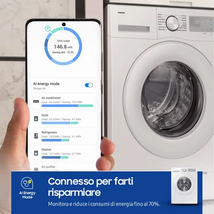 Samsung WW90CGC04DTH lavatrice Caricamento frontale 9 kg 1400 Giri/min A Bianco , 149815 , Immagine 13