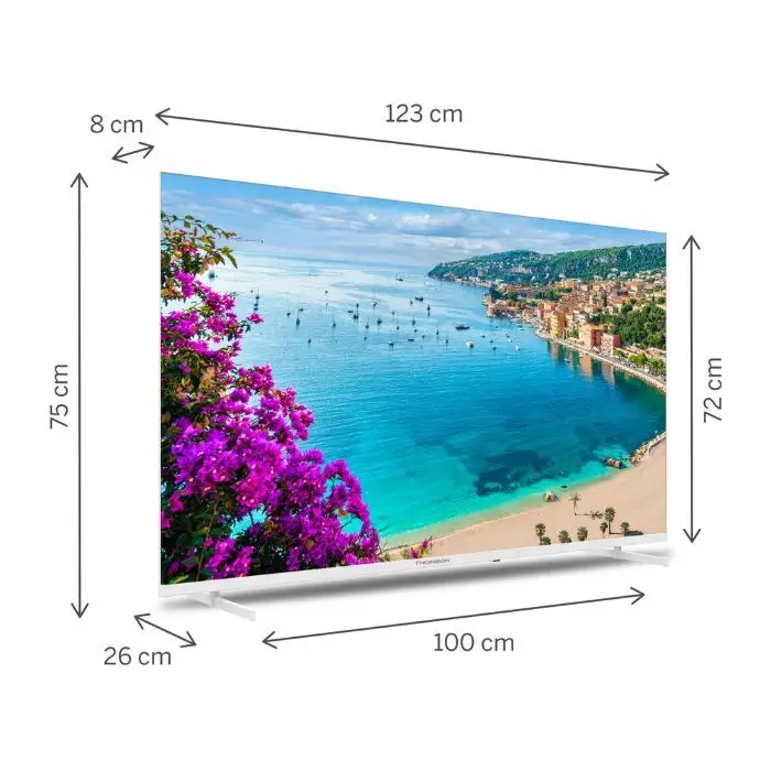 Thomson 55UA5S13W Televisione Smart TV 55 Pollici Led Uhd Android TV Bianco , 156030 , Immagine 2
