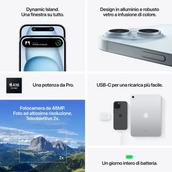 Apple iPhone 15 128GB Verde , 149675 , Immagine 7