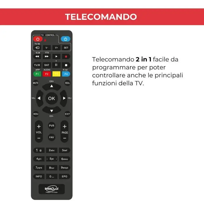 Digiquest Microsat Retro TV Decoder Satellitare Tivùsat  , 158376 , Immagine 3