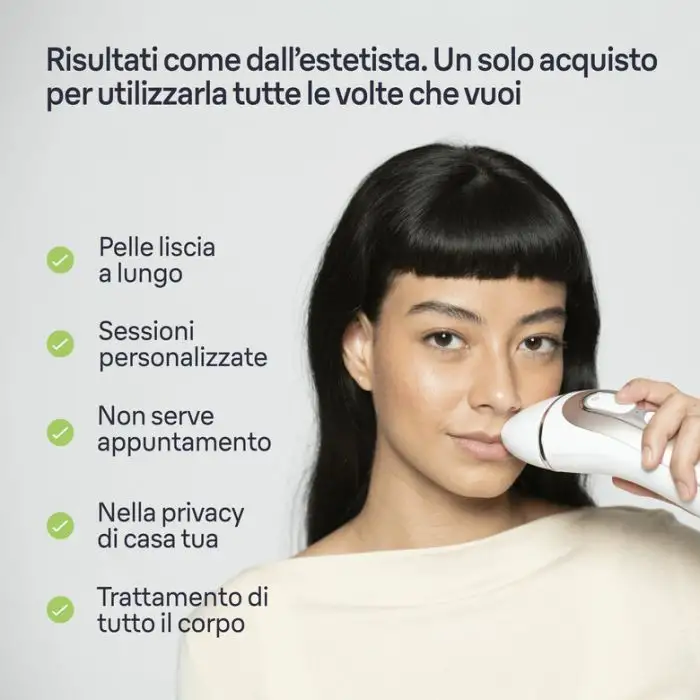 Braun Epilatore Luce Pulsata Smart Skin I·Expert, Epilazione A Casa Tua, Custodia, Rasoio Donna Venus, 2 Testine, PL7147 , 154729 , Immagine 7
