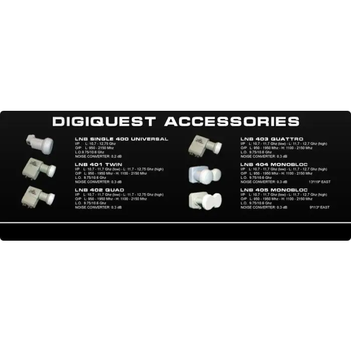 Digiquest LNB 402 Quad convertitori abbassatore di frequenza Low Noise Block (LNB) 10,7 - 12,75 GHz Grigio, Bianco , 76793 , Immagine 3