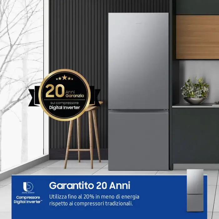 Samsung RB50DG602ES9 frigorifero con congelatore Libera installazione 508 L E Metallico, Stainless steel , 152156 , Immagine 9