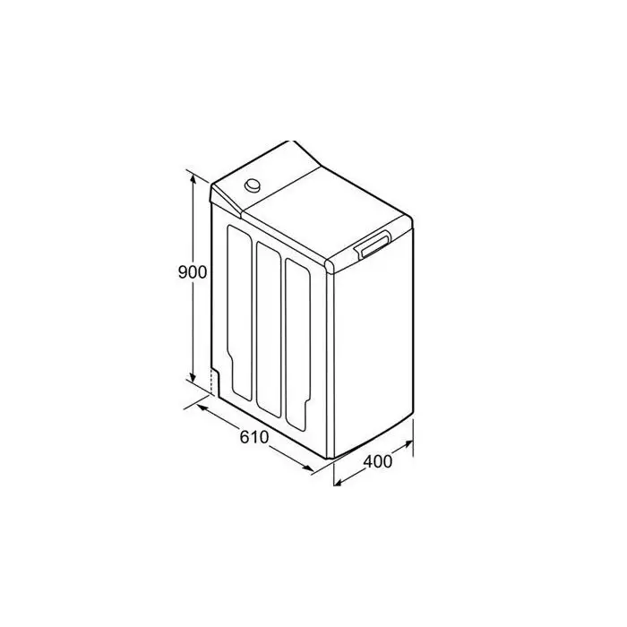 Bosch WOT24425IT lavatrice Caricamento dall&#039;alto 6,5 kg 1200 Giri/min Bianco , 80739 , Immagine 2