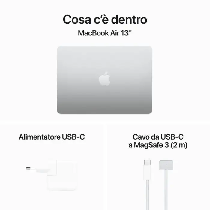 Apple MacBook Air 13&#039;&#039; M3 chip con core 8 CPU e core 8 GPU, 8GB, 256GB SSD Argento , Computer e portatili , 152940 , Immagine 9